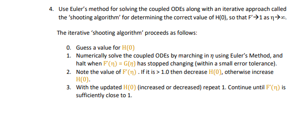 4. Use Euler's method for solving the coupled ODEs | Chegg.com