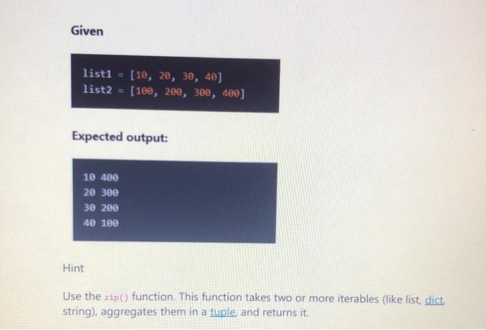 Solved 3. Write A Python Program Iterate Both Lists | Chegg.Com
