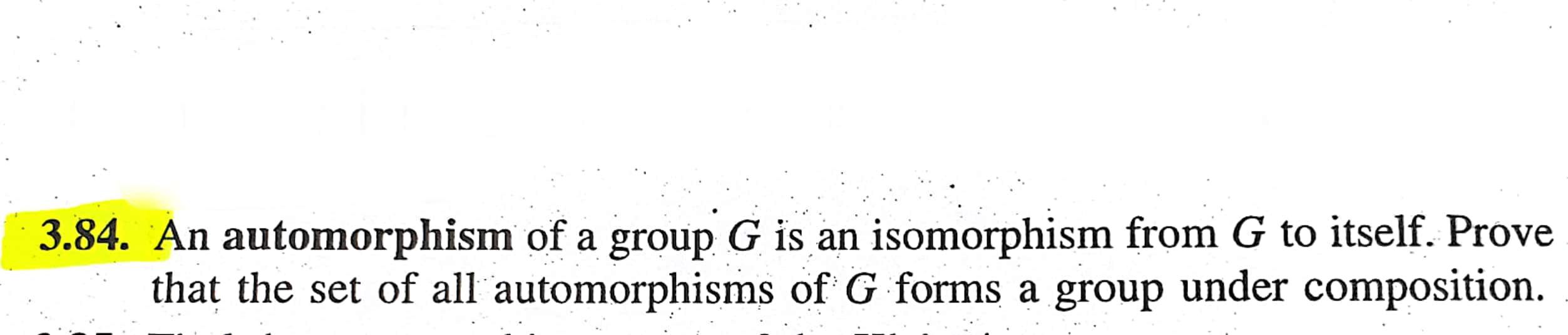 Solved 3.84. ﻿An automorphism of a group G ﻿is an | Chegg.com