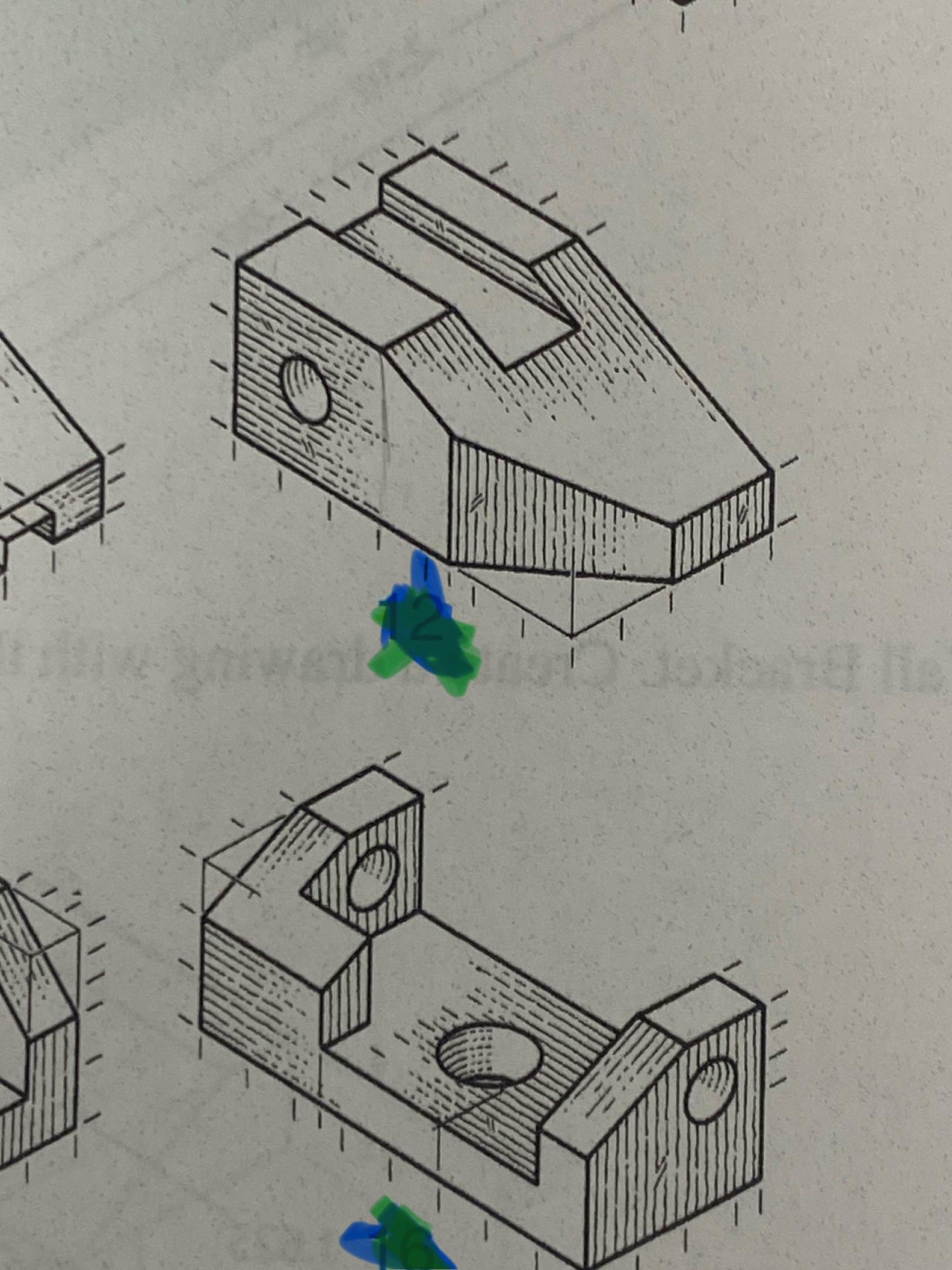 Solved Draw the front, side and top view Of each | Chegg.com