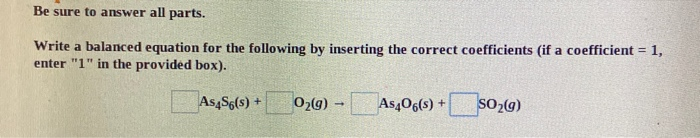 Solved Be sure to answer all parts. Write a balanced | Chegg.com