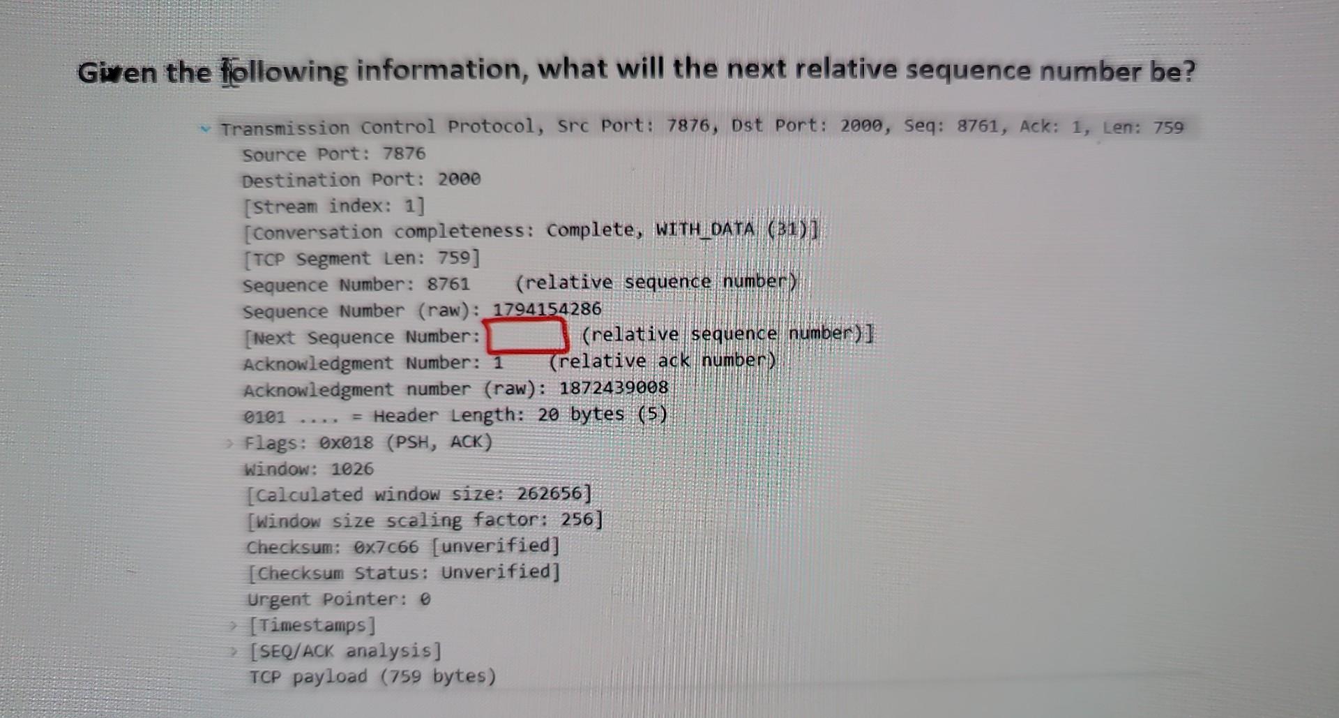 Solved Given The Following Information From Wireshark, Why | Chegg.com