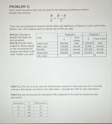 Solved PROBLEM 2:Some useful equations that may be used for | Chegg.com