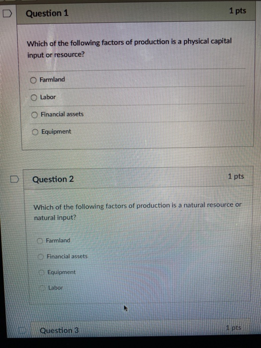 Solved Question 1 1 pts Which of the following factors of | Chegg.com