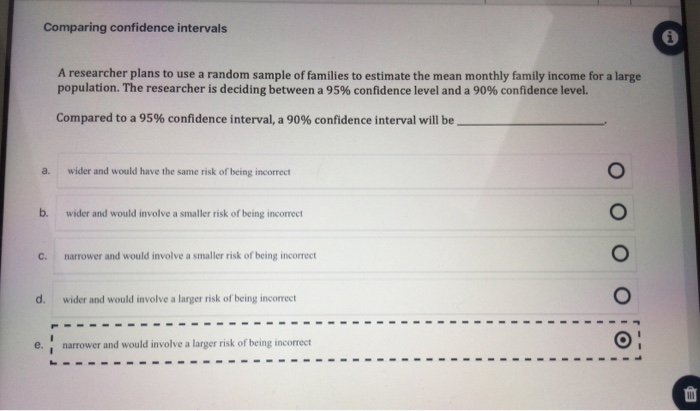 Solved Comparing confidence intervals A researcher plans to | Chegg.com