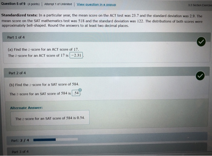 Solved Question 5 of 9 (4 points) Attempt 1 of Unlimited | Chegg.com