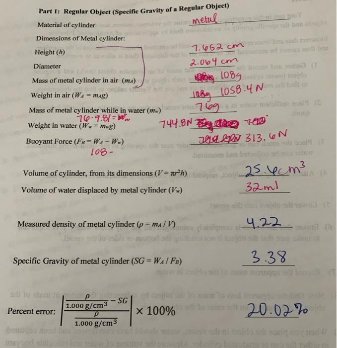 Solved need help answering post lab question the results are | Chegg.com