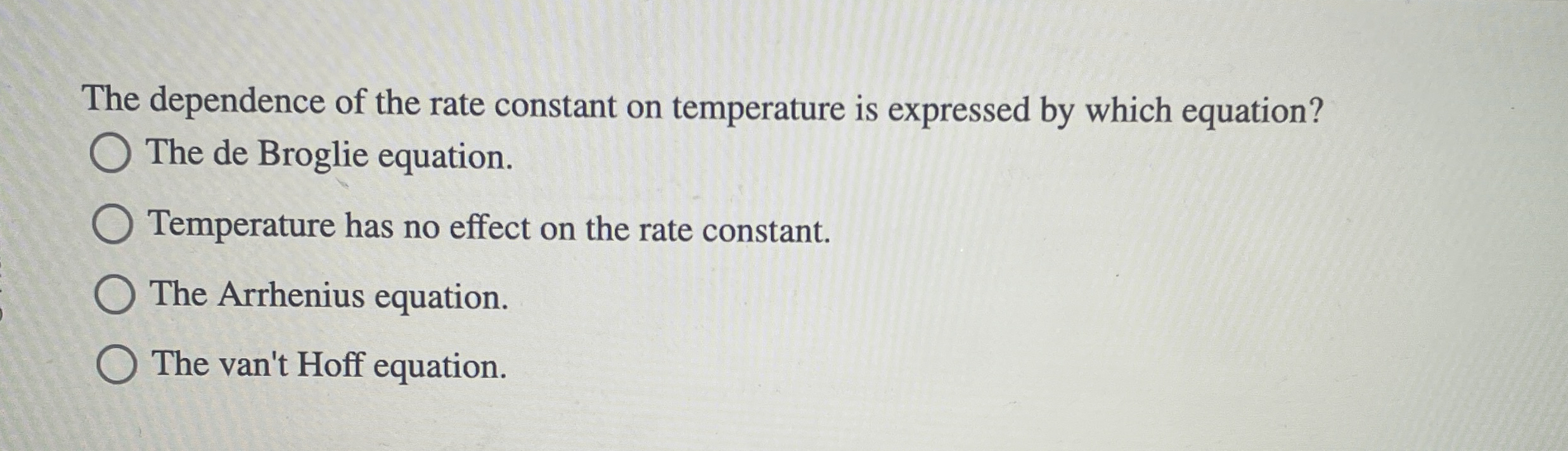 Solved The dependence of the rate constant on temperature is | Chegg.com