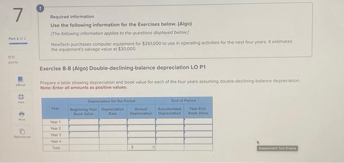 Solved Required information Use the following information | Chegg.com