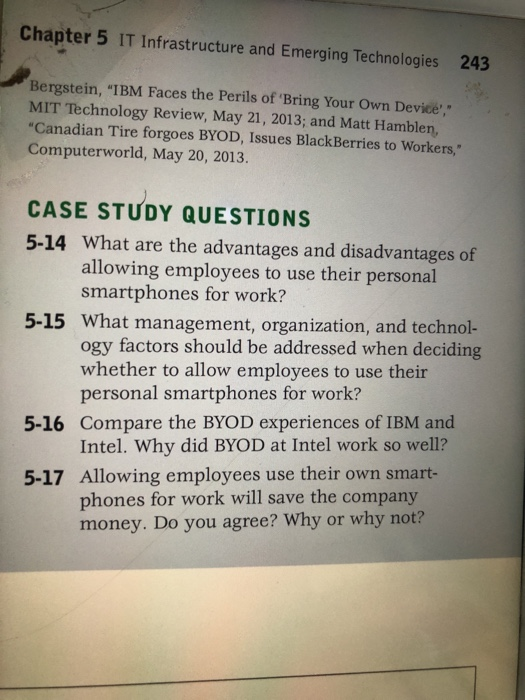 Solved Chapter 5 IT Infrastructure And Emerging Technologies | Chegg.com