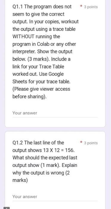 Solved Figure 1: A students' Python code to produce a TIMES | Chegg.com