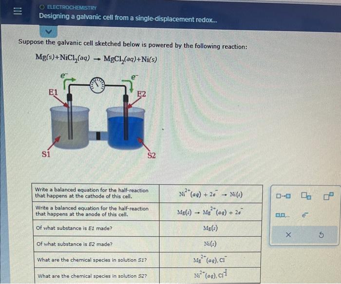 Solved Suppose the galvanic cell sketched below is powered | Chegg.com