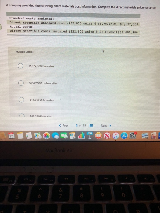 Solved A company provided the following direct materials | Chegg.com