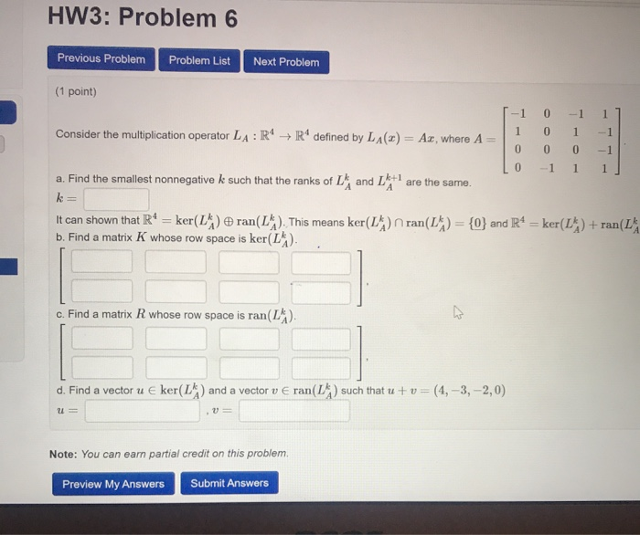 Solved HW3: Problem 6 Previous Problem Problem List Next | Chegg.com