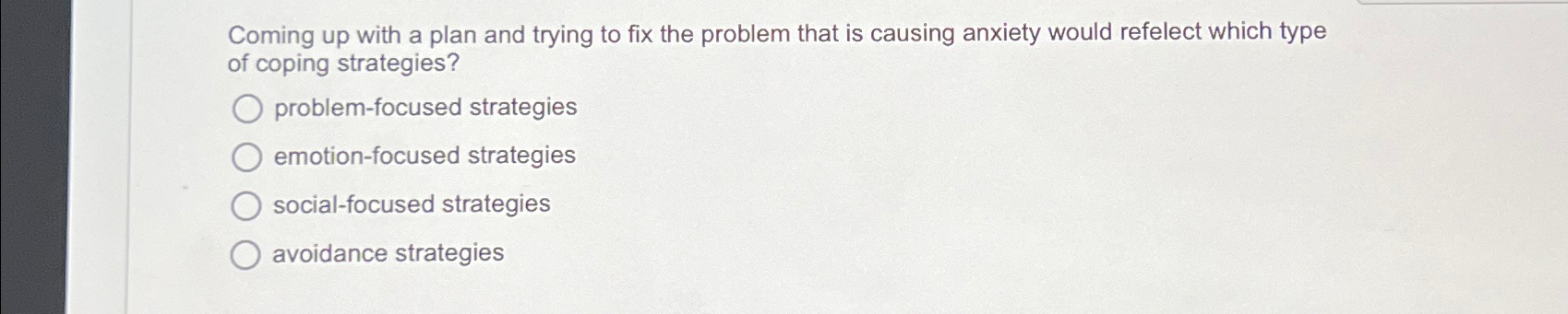 Solved Coming up with a plan and trying to fix the problem | Chegg.com
