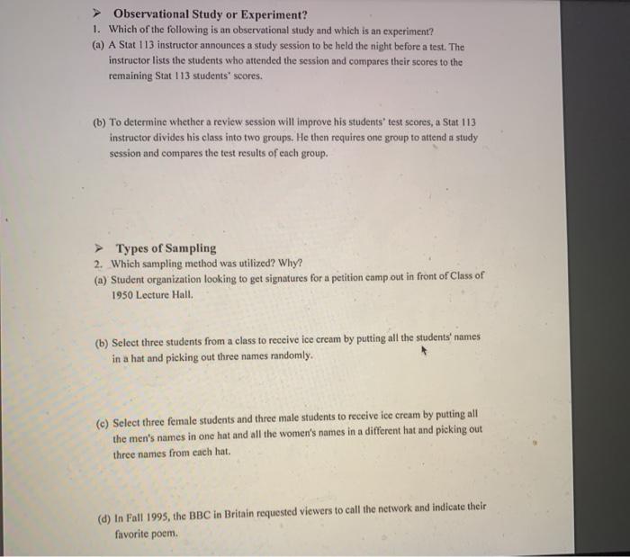 which step is the statistical problem solving process involves an experiment or observational study