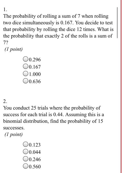 probability - Why is the sum of the rolls of two dices a Binomial