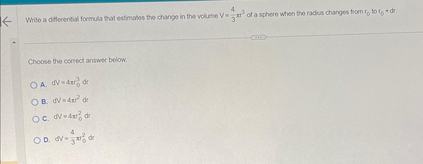 Solved Write A Differential Formula That Estimates The 