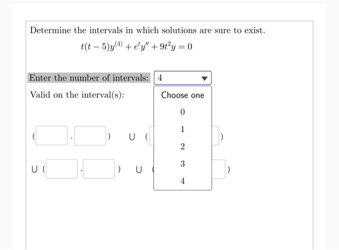 Solved Determine the intervals in which solutions are sure | Chegg.com