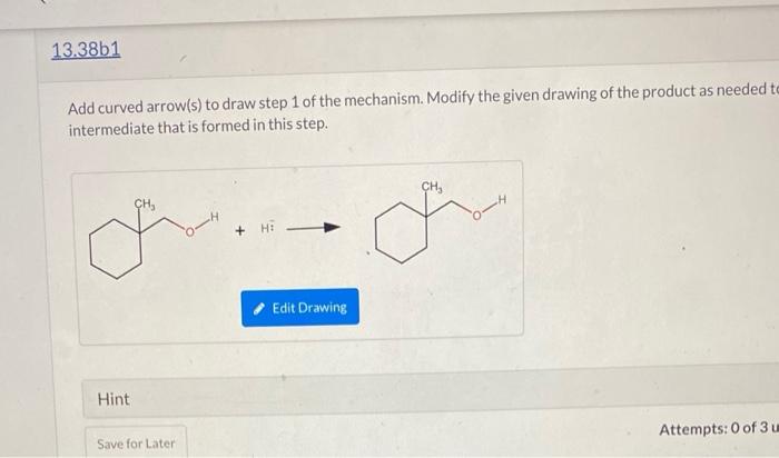 Solved Add curved arrow(s) to draw step 1 of the mechanism. | Chegg.com