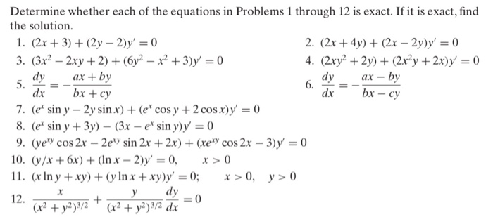 Solved =- Determine Whether Each Of The Equations In | Chegg.com