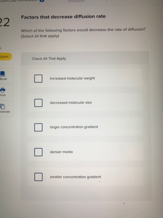 Solved Concentration and media effect on diffusion rate U If | Chegg.com