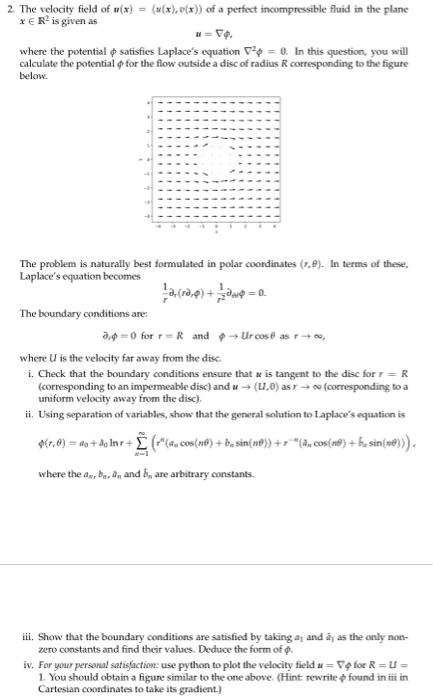 Solved 2 The Velocity Field Of U X X V X Of A P Chegg Com