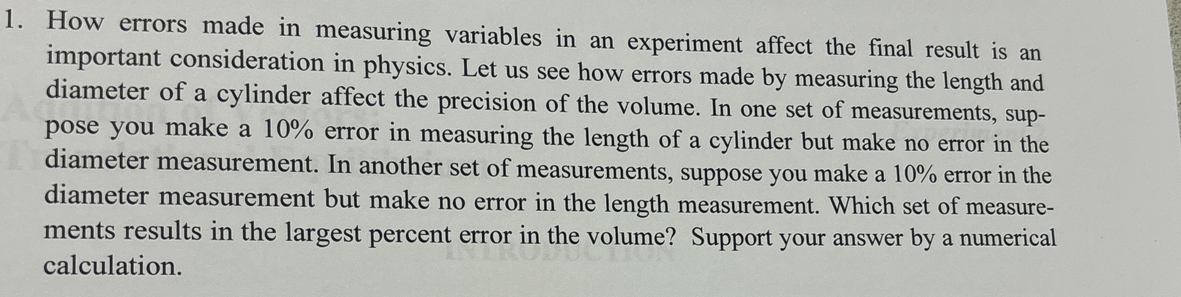 Solved How errors made in measuring variables in an | Chegg.com