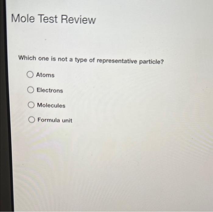 Solved Mole Test Review What is the number of moles of
