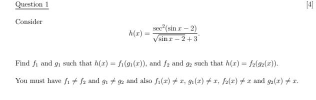 Solved 9. Given functions f1,f2,g1,g2 such that