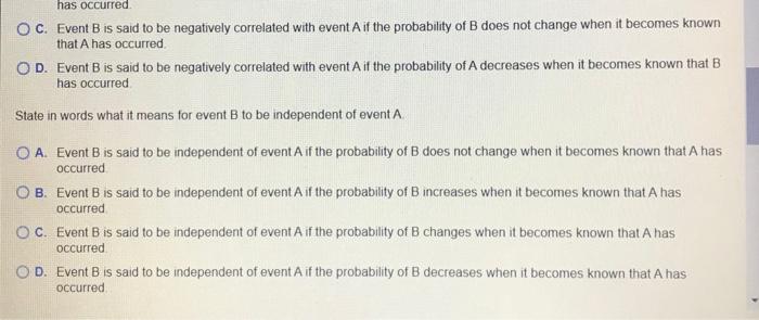 Solved Let A And B Be Events, Each With A Positive | Chegg.com