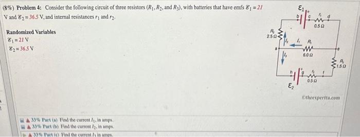 Solved (8\%) Problem 4: Consider The Following Circuit Of | Chegg.com