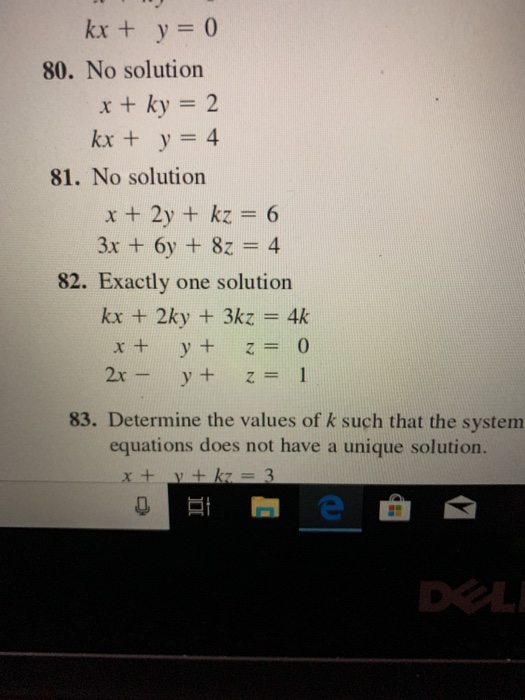 Kxt Y 0 80 No Solution X Ky 2 Kx Y 4 81 Chegg Com