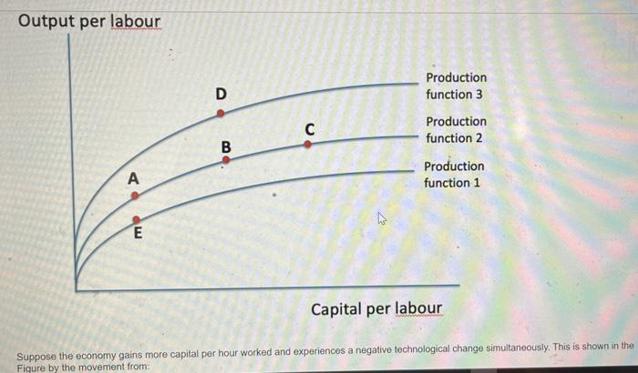 Solved Output per labour Suppose the economy gains more | Chegg.com