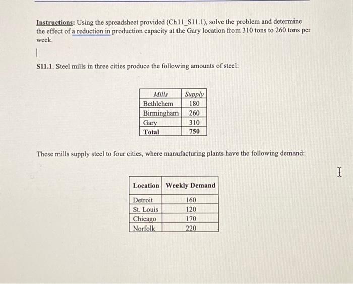 Solved Instructions: Using The Spreadsheet Provided | Chegg.com