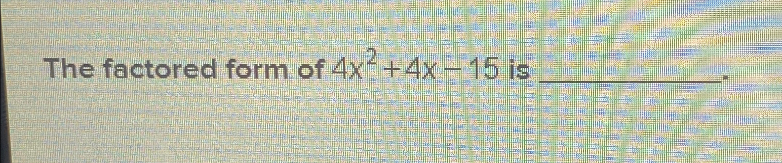 5x 2 21x 4 in factored form