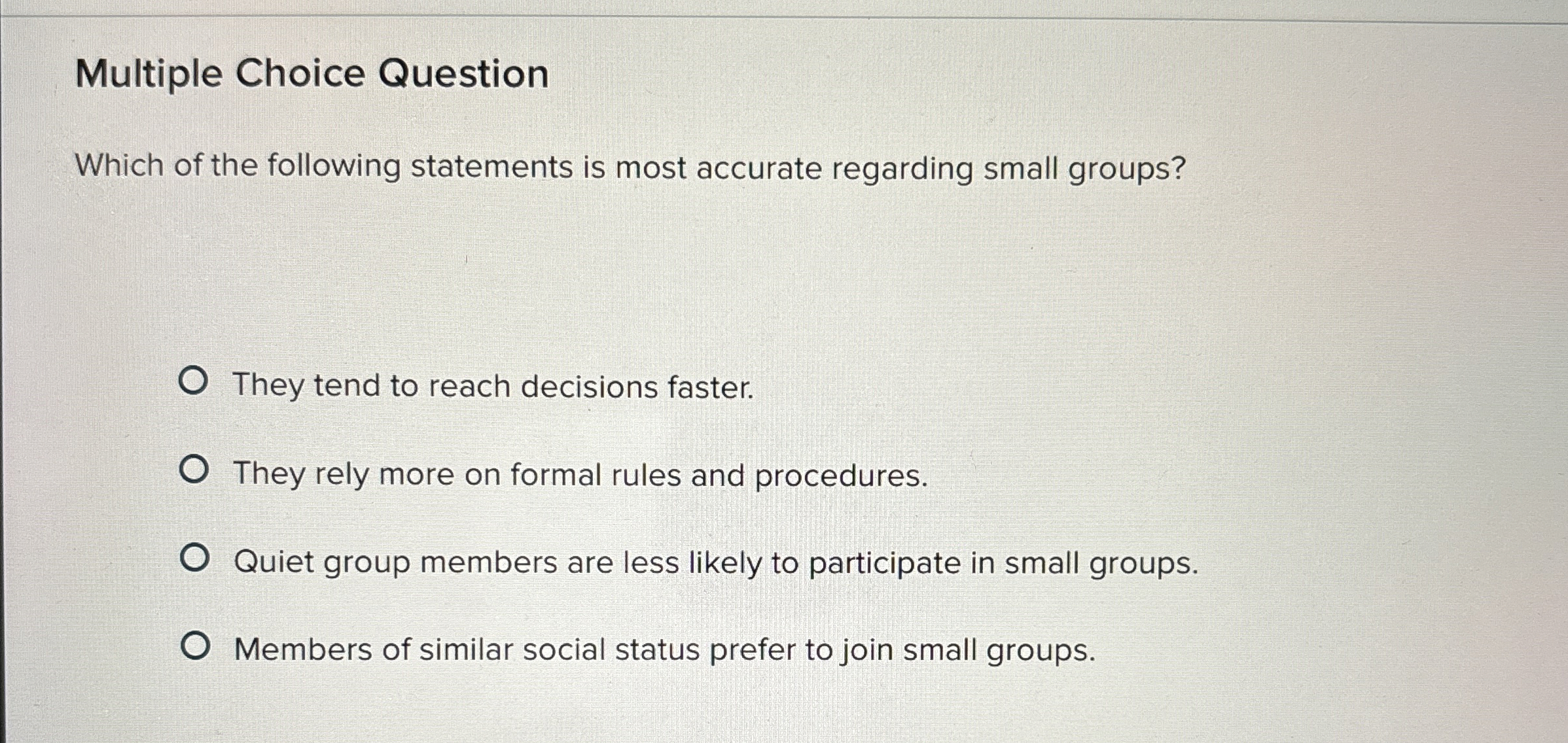 Solved Multiple Choice QuestionWhich of the following | Chegg.com