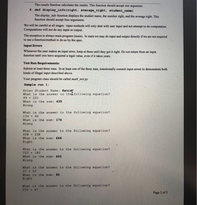 Solved . Assignment Overview writing functions is often an | Chegg.com