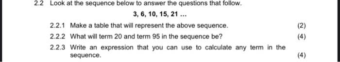 Solved 2.2 Look at the sequence below to answer the | Chegg.com
