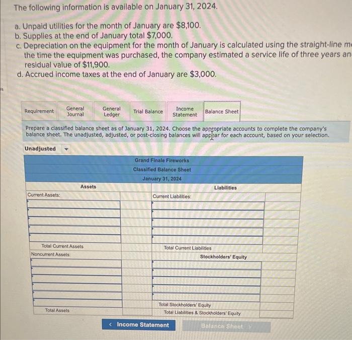 Solved On January 1 2024 The General Ledger Of Grand Chegg Com   Image