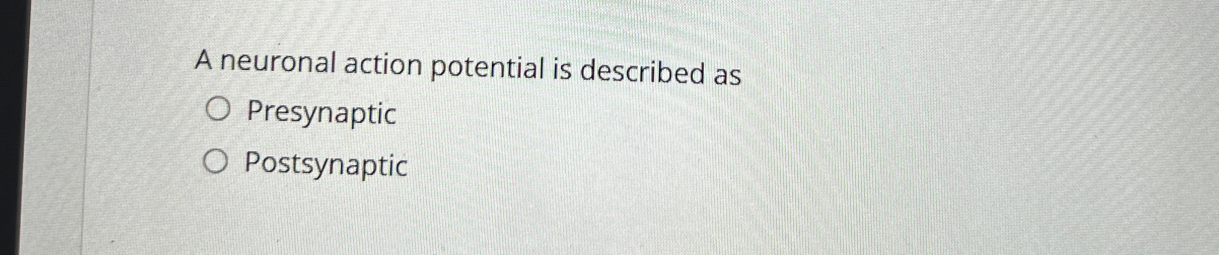 Solved A neuronal action potential is described
