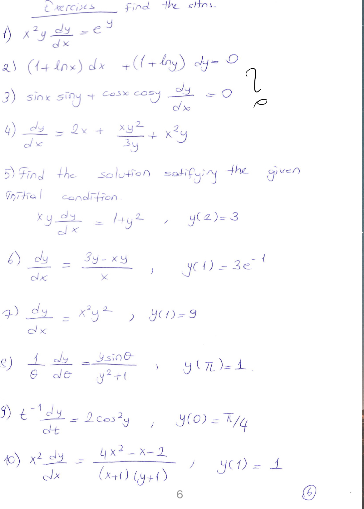 Solved Can you find the solutşons of these differential | Chegg.com