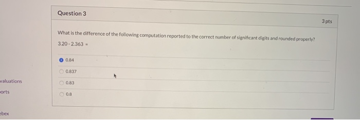 Solved Question 3 3 pts What is the difference of the | Chegg.com