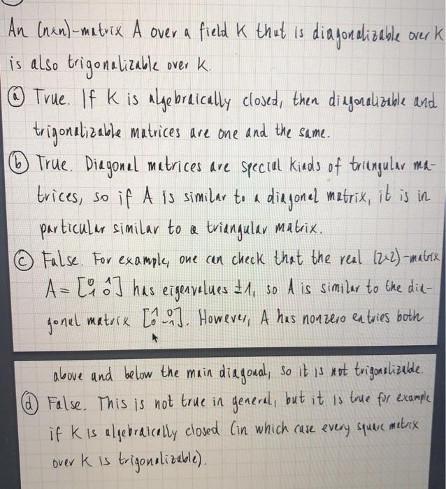 Solved If a field K is algebraically closed then every Chegg