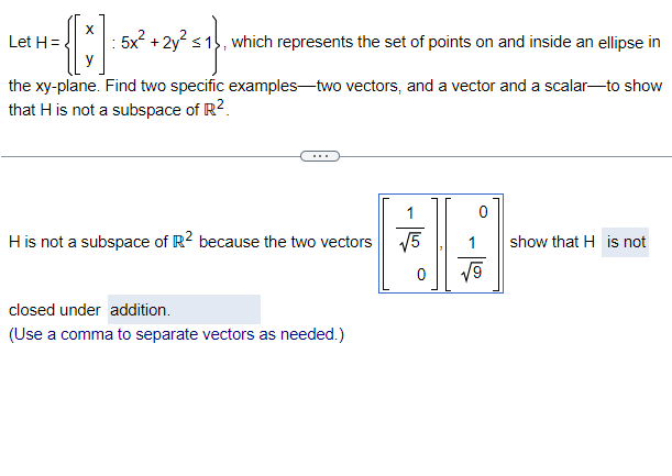 Solved the xy-plane. Find two specific examples-two vectors, | Chegg.com