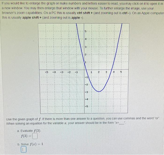 Solved If you would like to enlarge the graph or make | Chegg.com