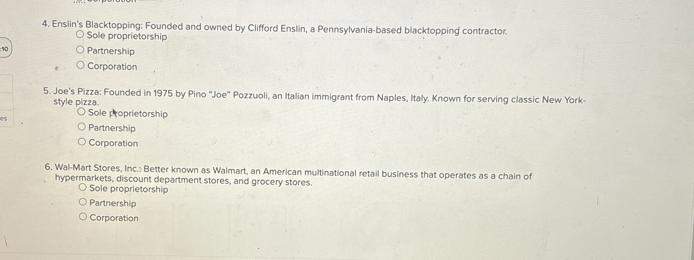 Solved Enslin's Blacktopping Founded and owned by Clifford