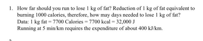 How many calories to burn 1kg