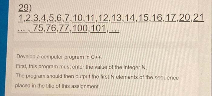 Solved 29) Develop a computer program in C++ First, this | Chegg.com