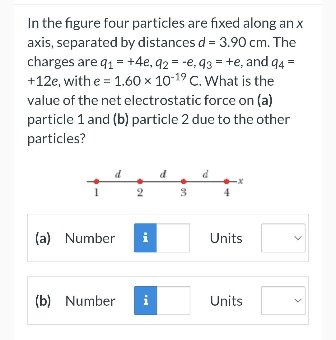 Solved In The Figure Four Particles Are Fixed Along An X | Chegg.com